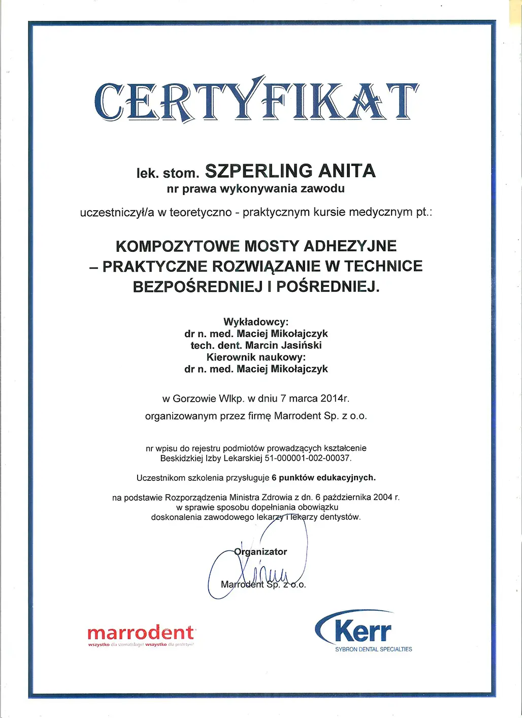 Certificate 40