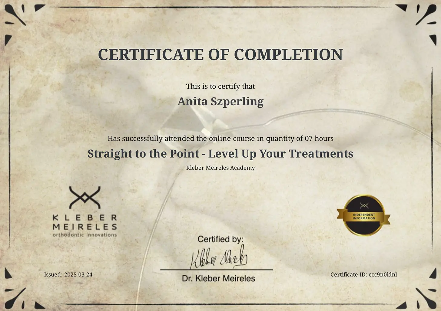 Certificate 7