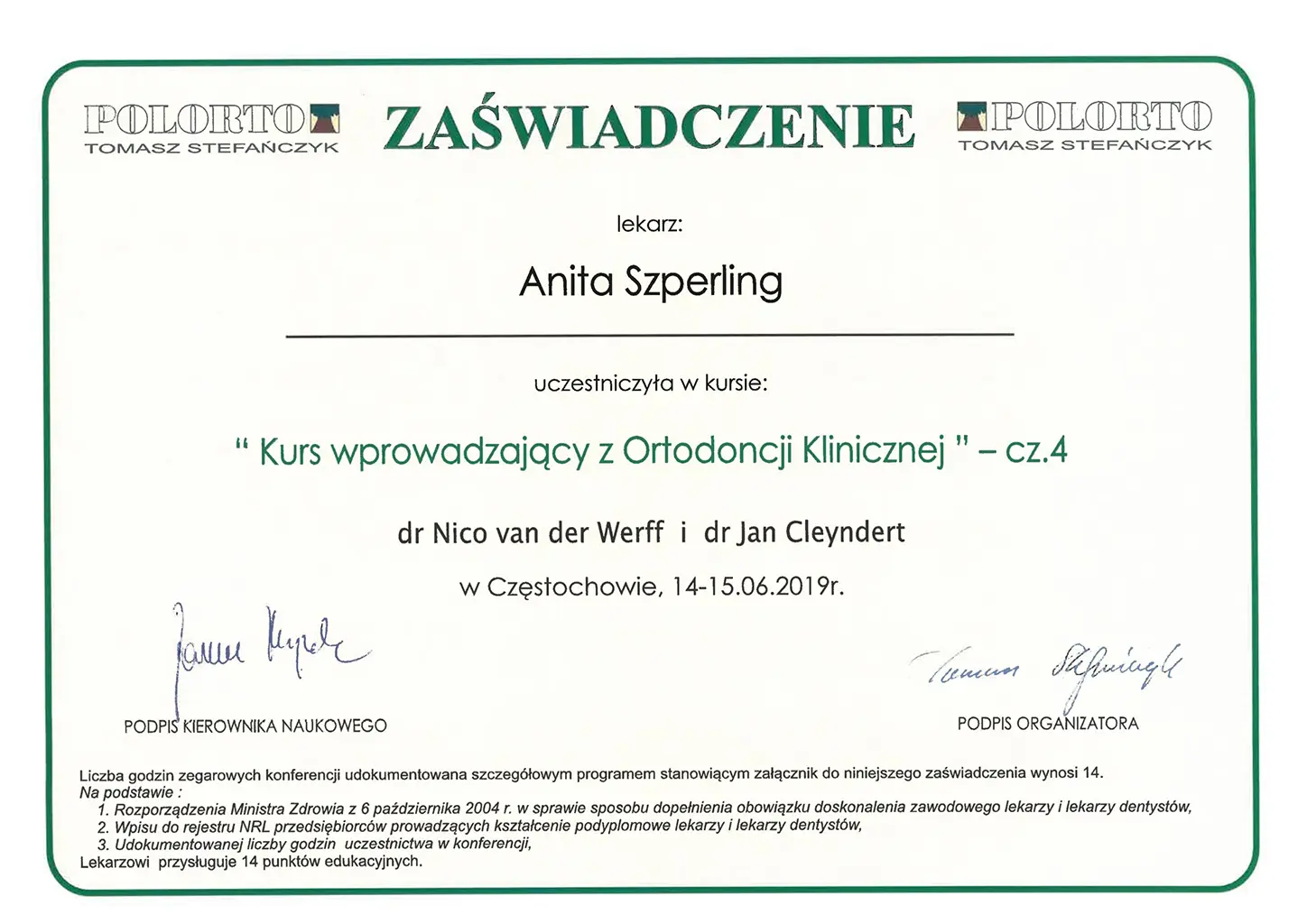 Certificate 21
