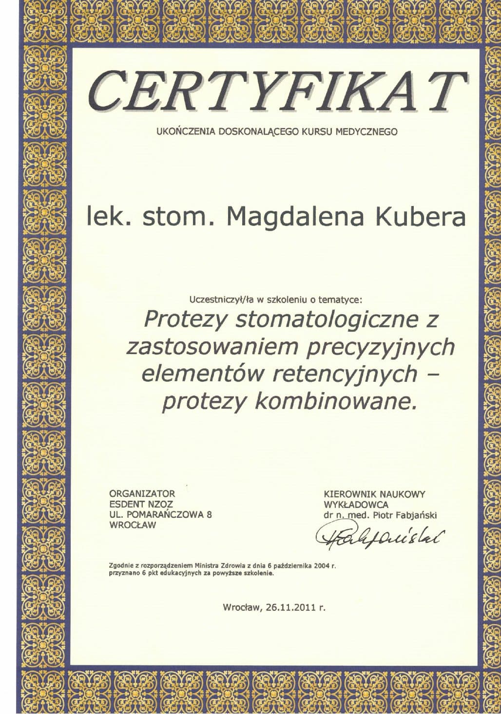 Certificate 56