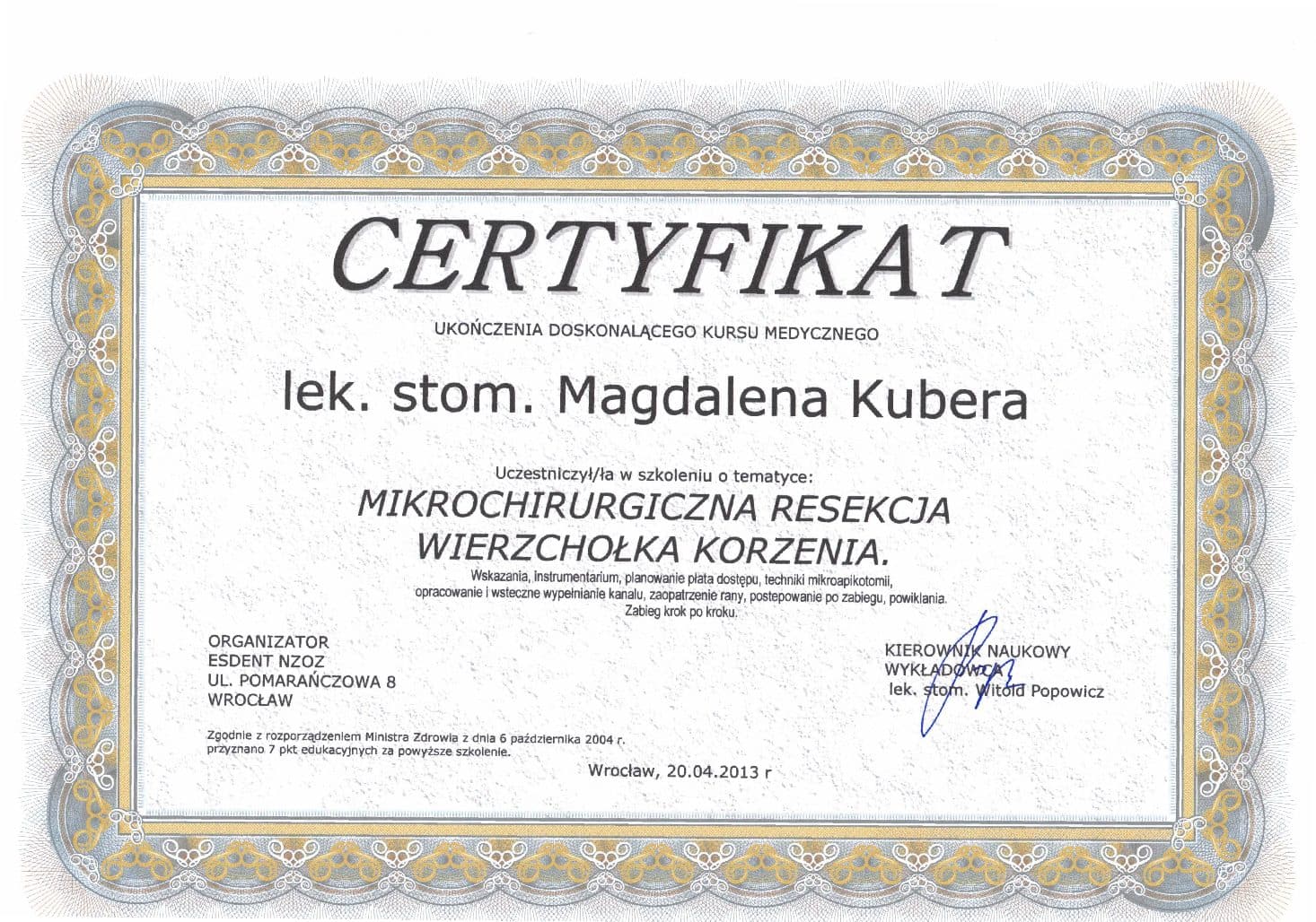 Certificate 55