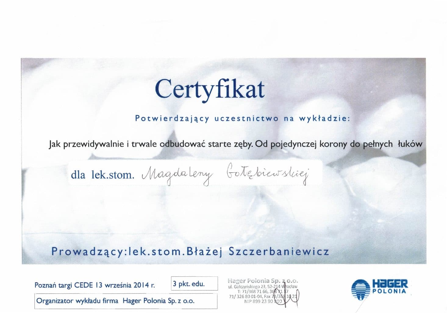 Certificate 54