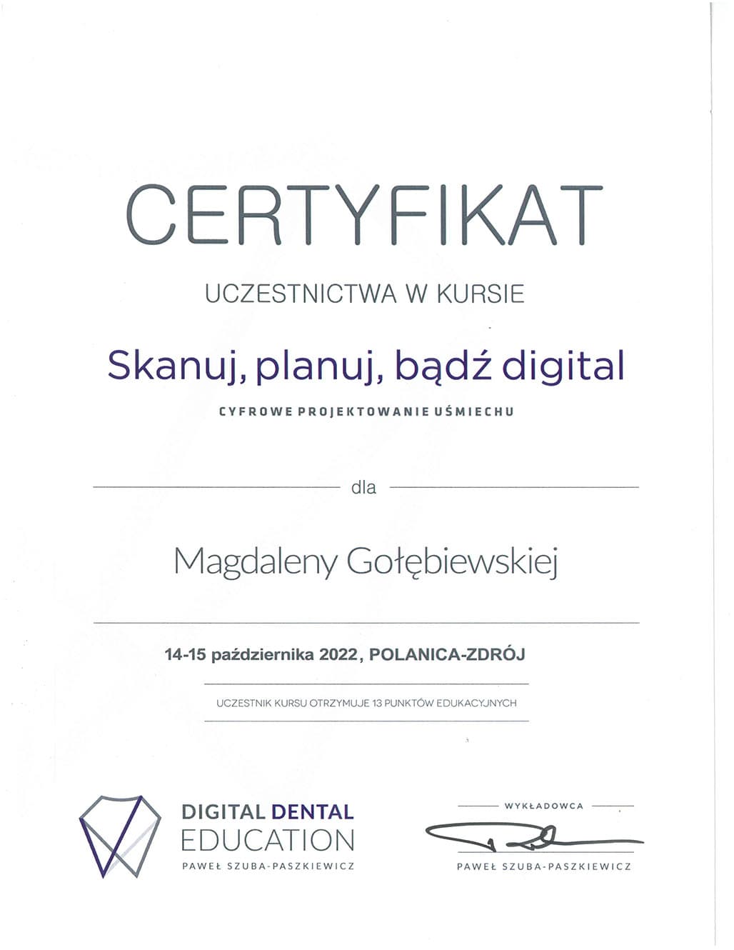 Certificate 19