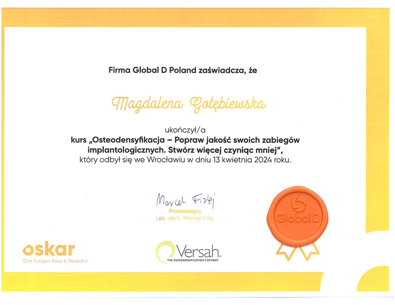 Certificate 15