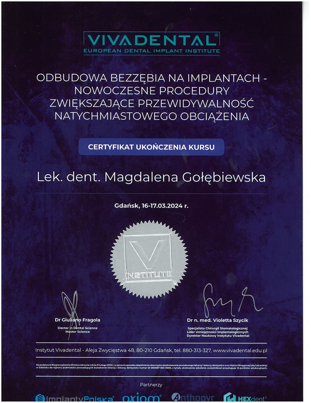 Certificate 16